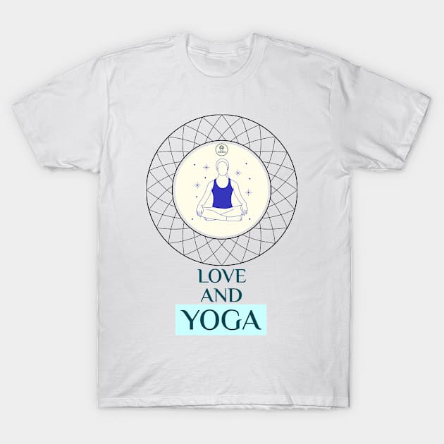 Love And Yoga T-Shirt by Dosiferon